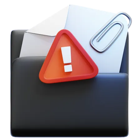 Suspicious Attachment  3D Icon