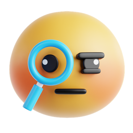 Suspicious Emoji  3D Icon