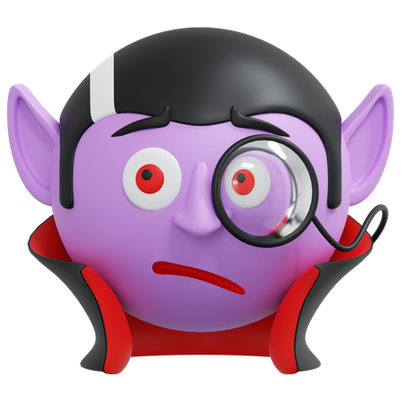 Suspicious Vampire  3D Icon