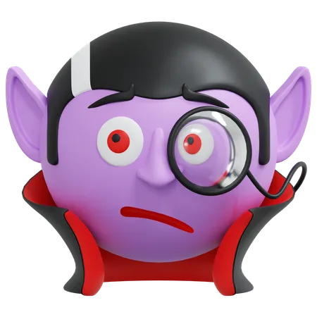 Suspicious Vampire  3D Icon