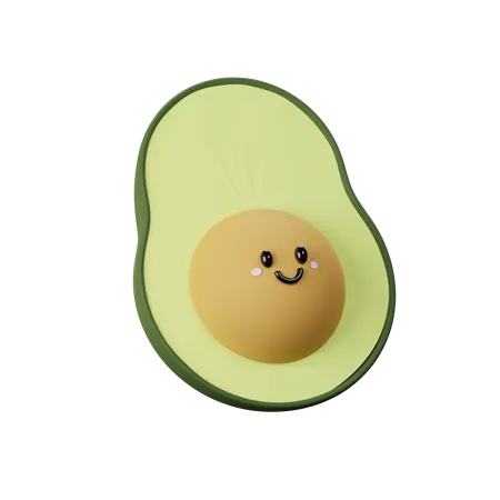 Süße Avocado  3D Icon