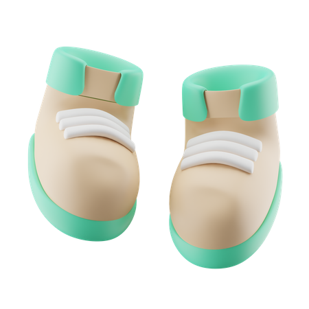 Süße Babyschuhe  3D Icon