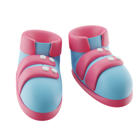 Süße Babyschuhe  3D Icon