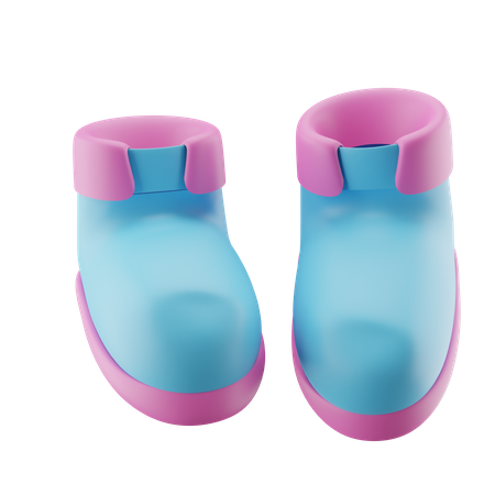 Süße Babyschuhe  3D Icon