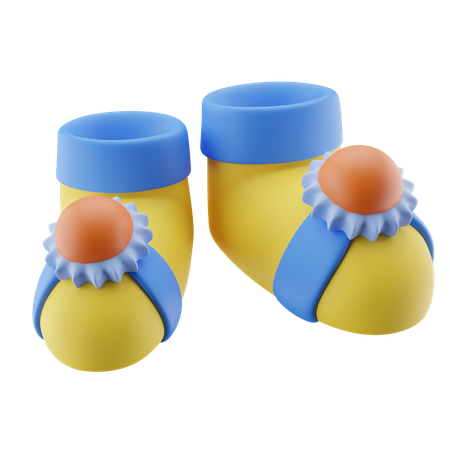 Süße Babyschuhe  3D Icon