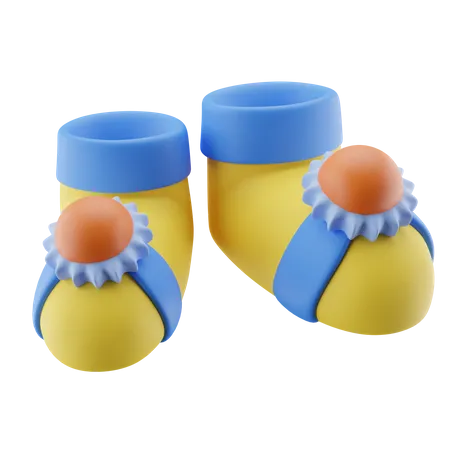 Süße Babyschuhe  3D Icon