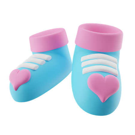 Süße Babyschuhe  3D Icon