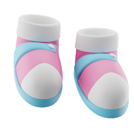 Süße Babyschuhe  3D Icon