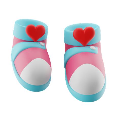 Süße Babyschuhe  3D Icon