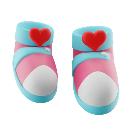 Süße Babyschuhe  3D Icon