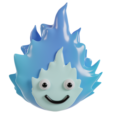 Süße blaue Flamme  3D Icon