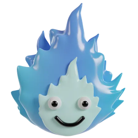 Süße blaue Flamme  3D Icon