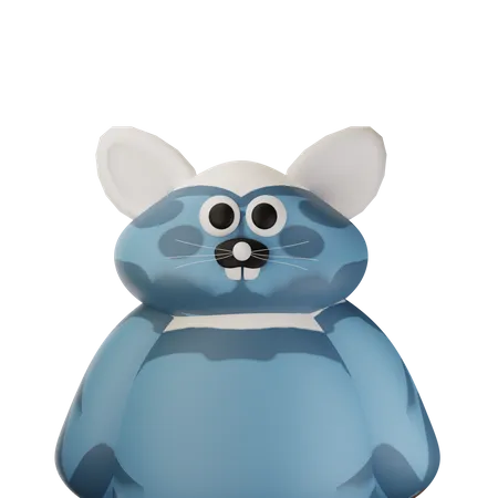 Süße blaue Maus  3D Icon