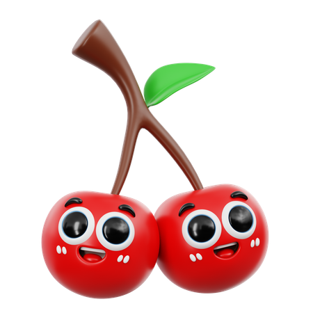 Süßes Kirschen-Emoji  3D Icon