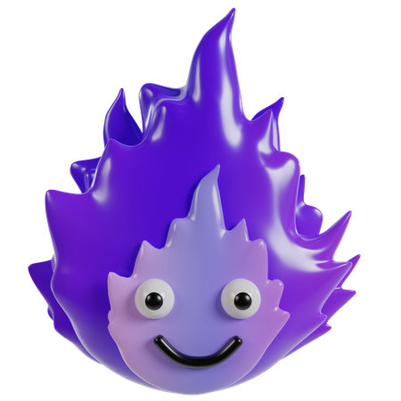 Süße lila Flamme  3D Icon