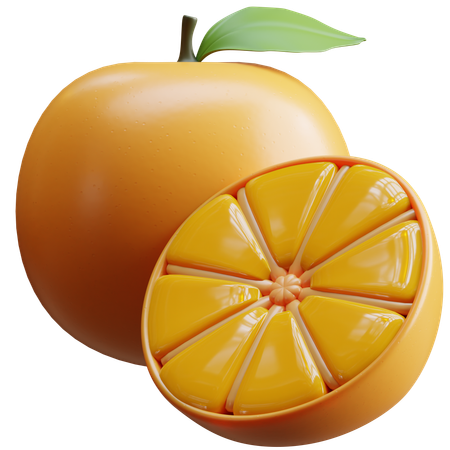 Süße Orange  3D Icon