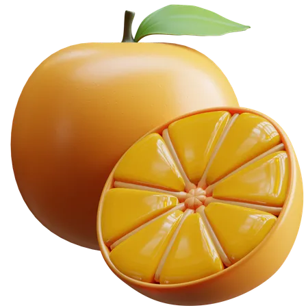 Süße Orange  3D Icon