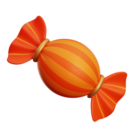 Süße Orangenbonbons  3D Icon