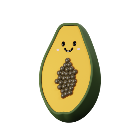 Süße Papaya  3D Icon