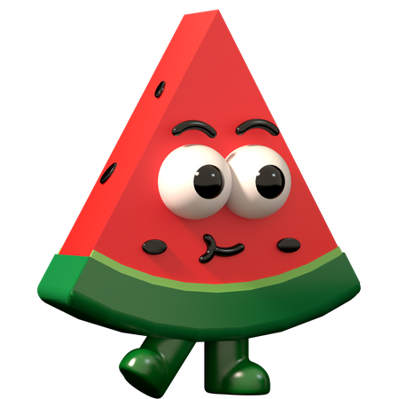 Süße Wassermelone  3D Illustration