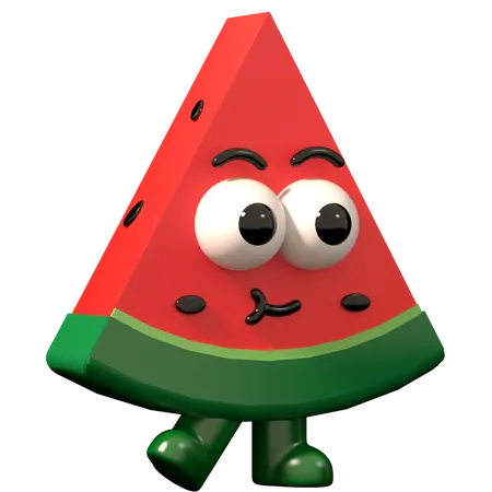 Süße Wassermelone  3D Illustration