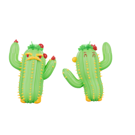 Süßer Cartoon-Kaktus  3D Icon
