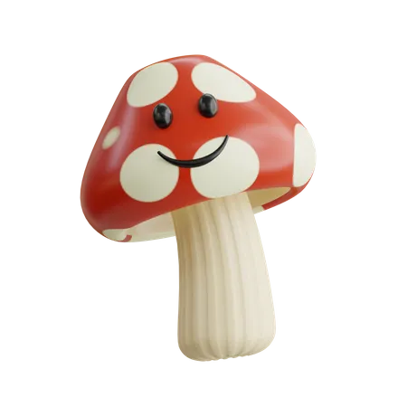 Süßer Pilz  3D Icon