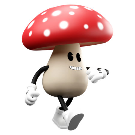 Süßer Pilz beim Spazierengehen  3D Emoji