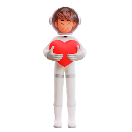 Süßer Raumfahrer Astronaut  3D Illustration