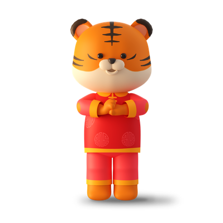 Süßer Tiger  3D Illustration