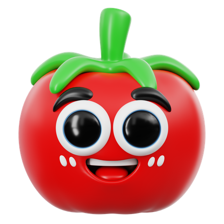 Süßes Tomaten-Emoji  3D Icon