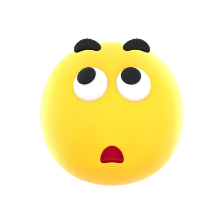 Süßer verwirrter Emoji  3D Icon