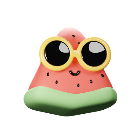 Süße Wassermelonenscheibe  3D Icon