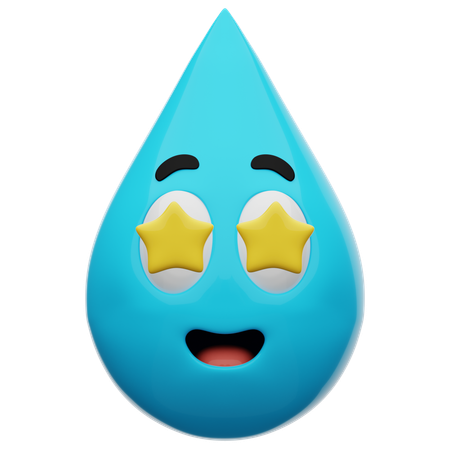 Süßes Wasserstern-Emoticon  3D Icon