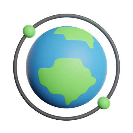 Sustainable Energy Earth 3D Icon