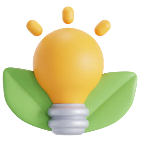 Sustainable electricity  3D Icon