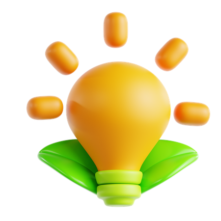 Sustainable Electricity 3D Icon