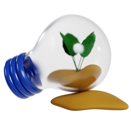 Sustainable Energy Biomass Concept  3D Icon