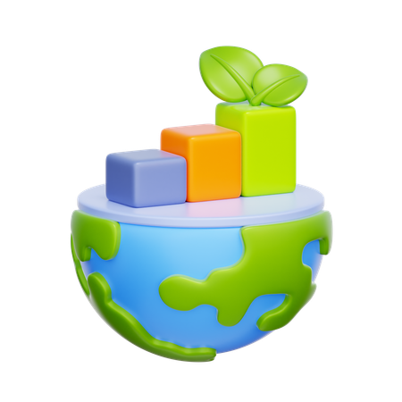 Sustainable Growth  3D Icon