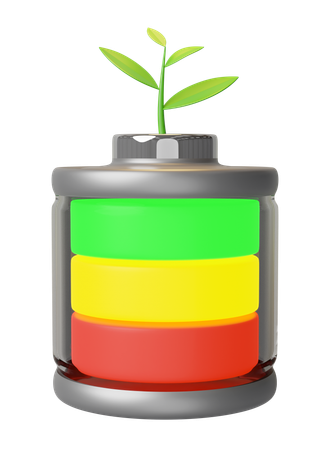 Sustainable Power Solution  3D Icon