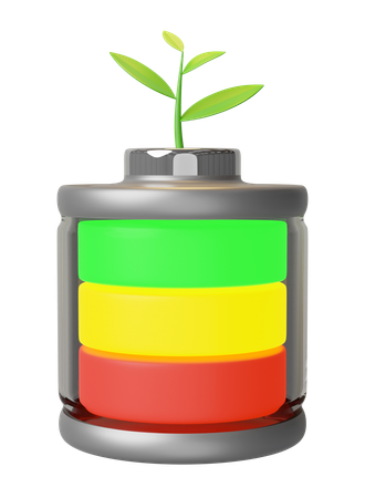 Sustainable Power Solution  3D Icon