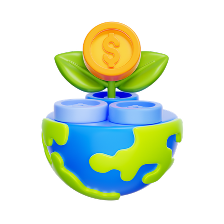 Sustainable Strategy  3D Icon