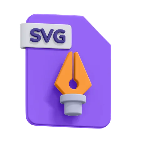 An Icon Of SVG File 3D Icon