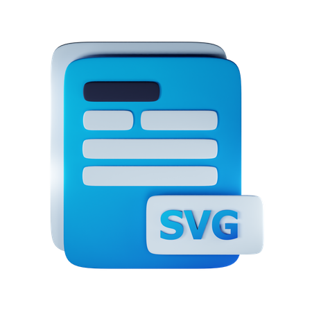 Svg file extension 3D Icon