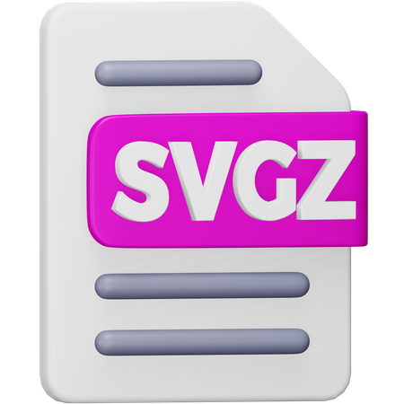 Svgz File  3D Icon