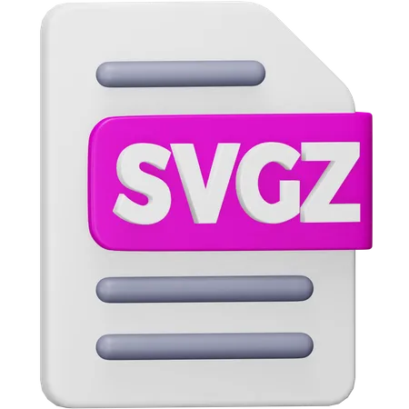 Svgz File  3D Icon