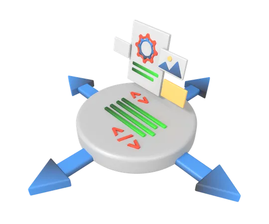 Sviluppo software  3D Icon