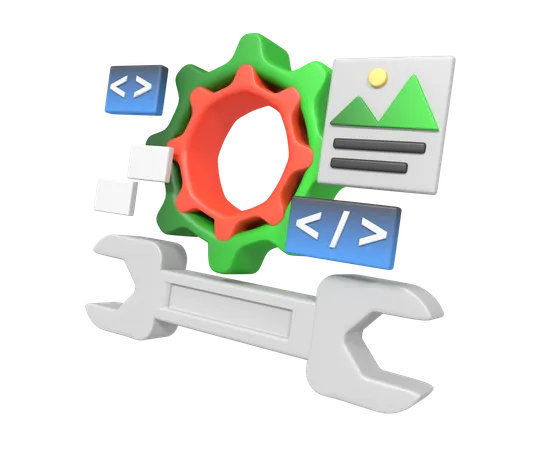 Sviluppo software  3D Icon