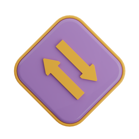 Swap Diagonal Arrow  3D Icon