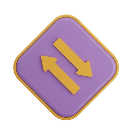 Swap Diagonal Arrow  3D Icon